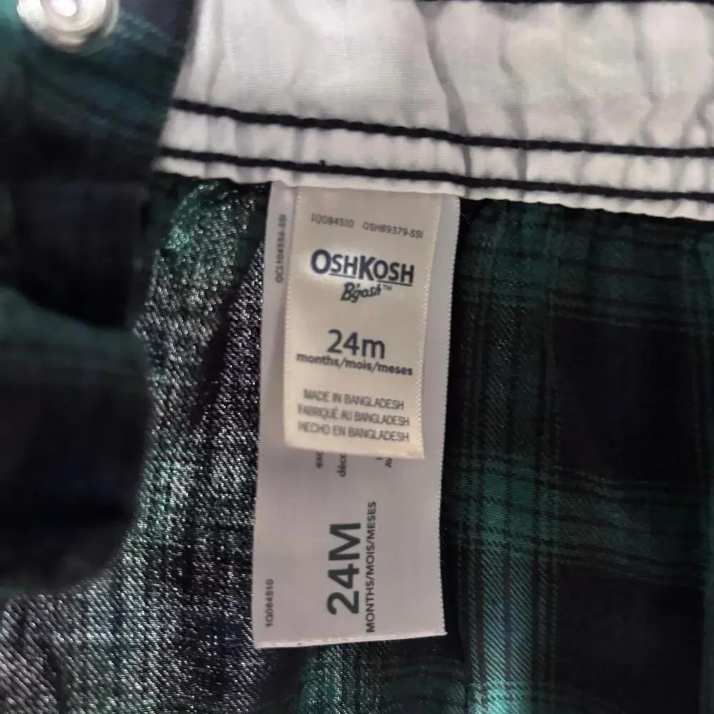 OshKosh B'gosh Plaid Jumper Dress 24 Months
